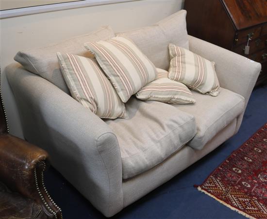 A large upholstered handmade sofa W.150cm